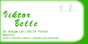 viktor belle business card